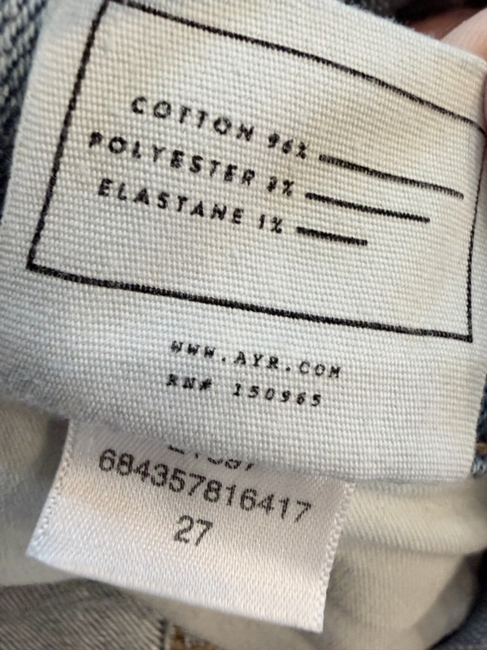 ✨ AYR The Sugar Jeans Light Wash Straight Leg High Rise W27 EUC - Picture 5 of 7